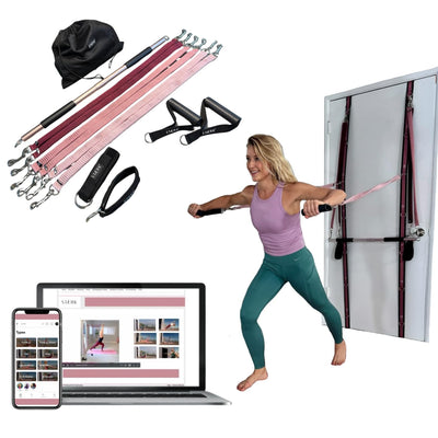STAERK Pilates Suspension Training System - Premium Resistance Training Kit - At-Home Pilates for Strength & Flexibility - Resistance Bands Set for Home Gym, Travel, and Outdoors
