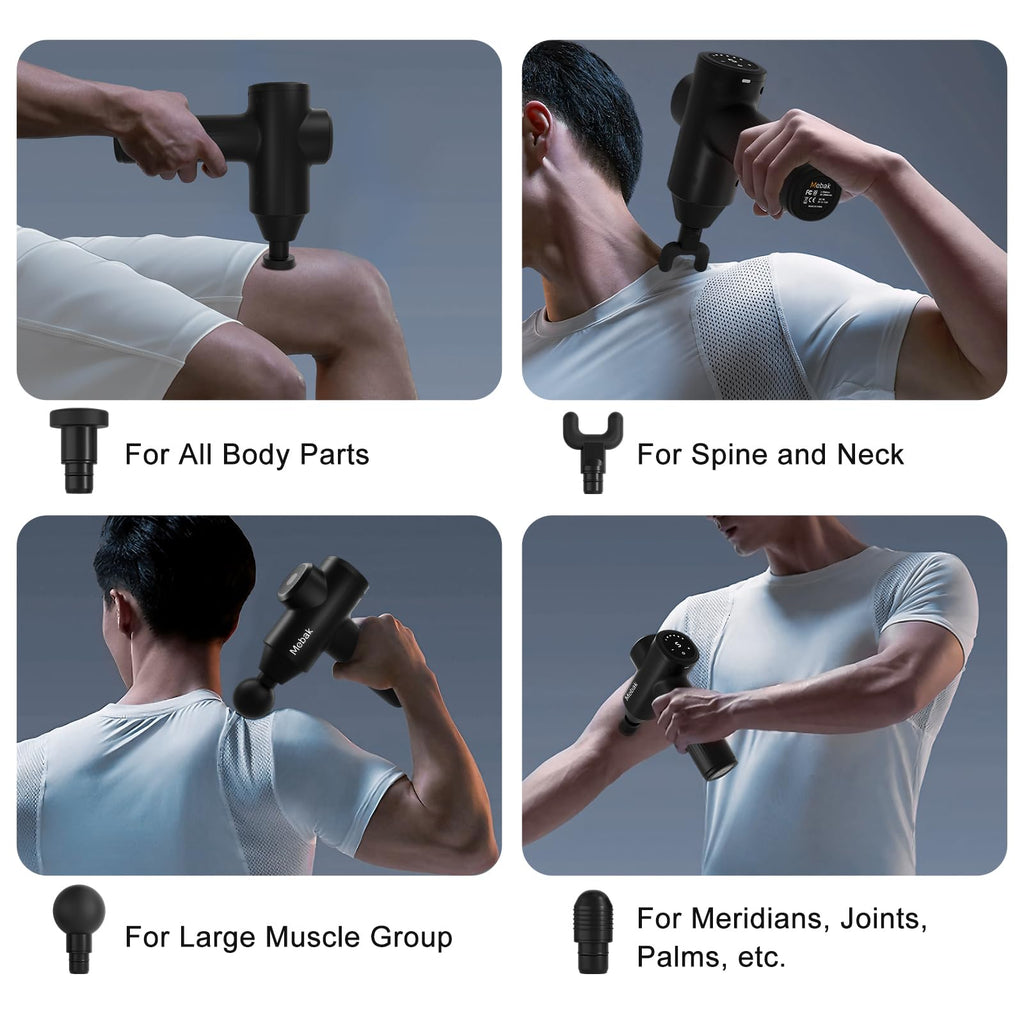 Mebak 7 Massage Gun, Massage Gun Deep Tissue for Pain Relief, Muscle Massager for Home, Office & Gym, 5 Speed Levels