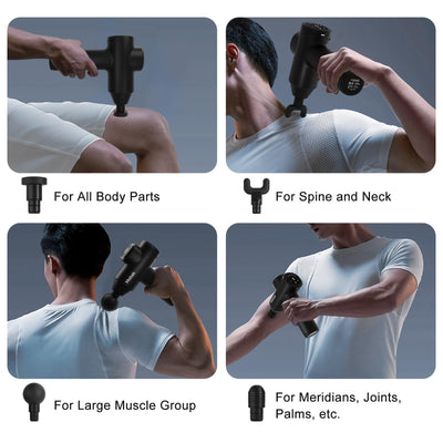 Mebak 7 Massage Gun, Massage Gun Deep Tissue for Pain Relief, Muscle Massager for Home, Office & Gym, 5 Speed Levels