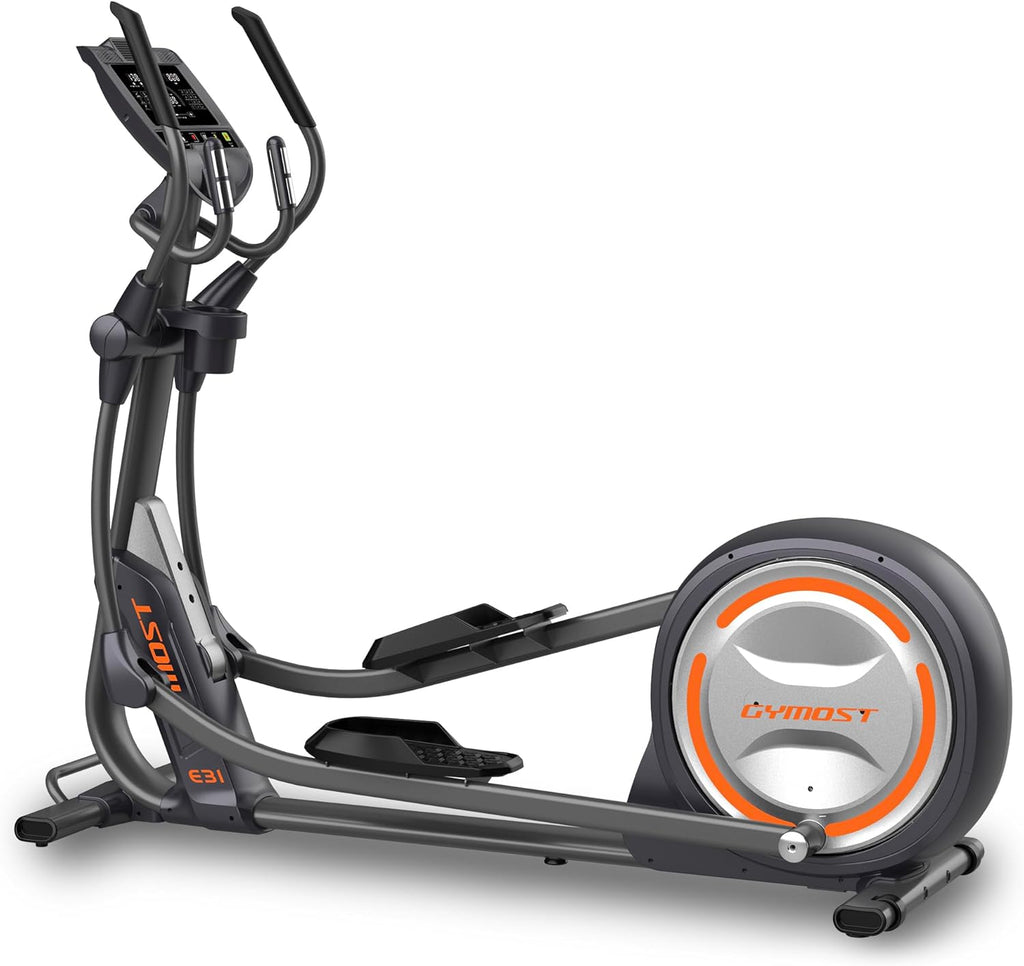 GYMOST Elliptical Machine, Elliptical Exercise Machine for Home with Hyper-Quiet Magnetic Drive System, Elliptical Trainer with 32 Resistance Levels, Large LED Monitor