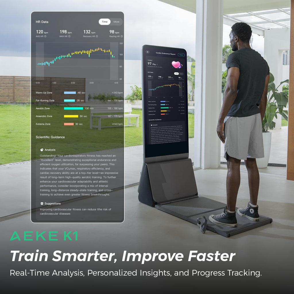 AEKE Smart Home Gym System- Fitness Mirror K1: AI-Powered All-in-One Fitness Machine for Full-Body Strength Training and Personalized Workout