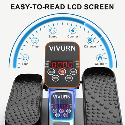 VIVURN-018 Under Desk Elliptical 12 Speed 5 Modes Mini Motorized Leg Exerciser While Sitting for Seniors As Seen on TV with Non-Slip Mat Quiet & Portable Electric Pedal Exerciser for Home and Office