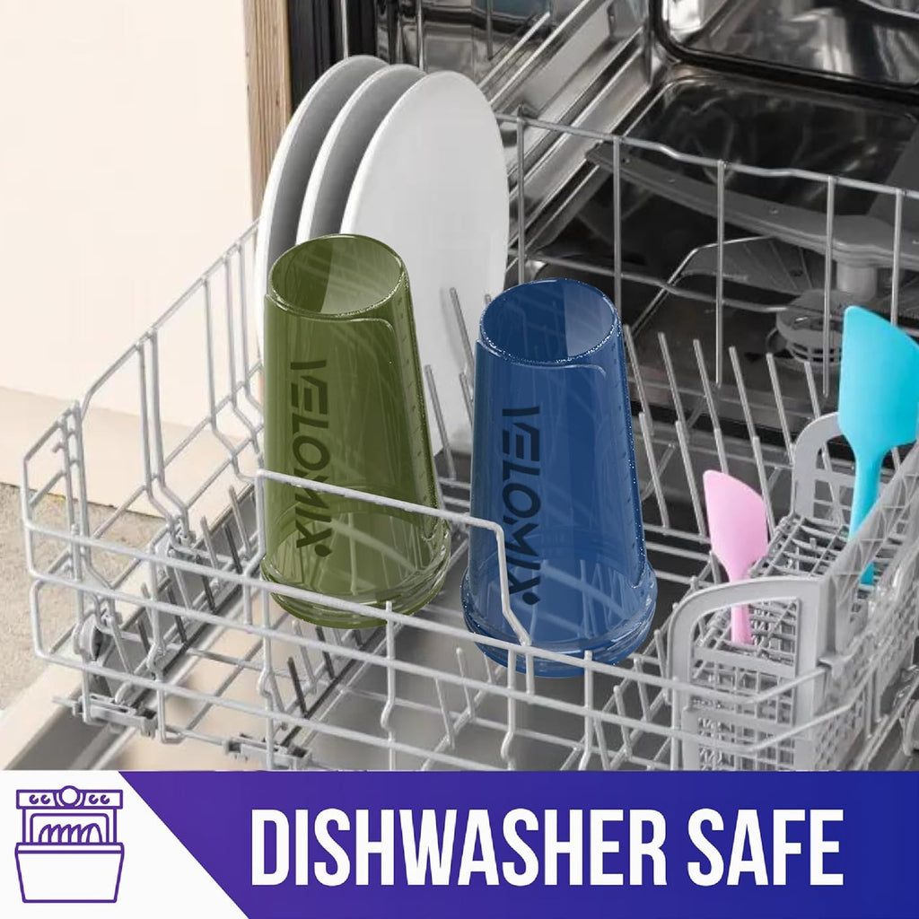 VELOMIX -4 PACK- 28 oz Protein Shaker Bottle for Protein Mixes - 4x Wire Whisk | Leak Proof Shaker Cups for Protein Shakes | Protein Shaker Bottle Pack | Protein Shake Cup (Brown)