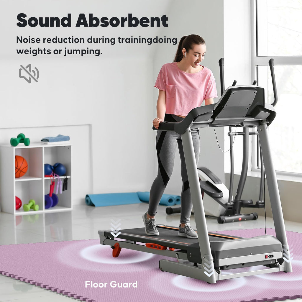 Home Gym Mat, Puzzle Exercise Mat, EVA Interlocking Foam Floor Tiles for Home Workout Equipment and Kids' Play Areas - Grey, 24 in x 24 in x ½ in - 12 Tiles (Grey, 12 Pack, 48 SQ FT)