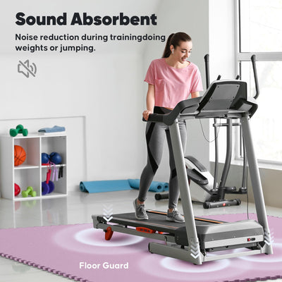 Home Gym Mat, Puzzle Exercise Mat, EVA Interlocking Foam Floor Tiles for Home Workout Equipment and Kids' Play Areas - Grey, 24 in x 24 in x ½ in - 12 Tiles (Grey, 12 Pack, 48 SQ FT)