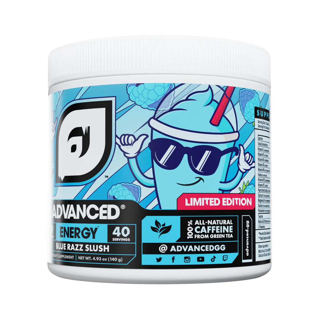 Advanced Energy - Energy Boosting Formula with Electrolytes for Hydration - L-Theanine to Combat Jitters - Sugar Free & Keto Friendly - No Maltodextrin (40 Servings) (Rocket Pop)