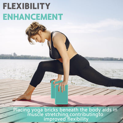9"x6"x3" Yoga Blocks, Soft Non-Slip Surface Premium Foam Blocks, Supportive, Lightweight, Odor Resistant, Yoga Accessories for Pilates Meditation General Fitness Stretching Toning