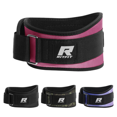 RitFit Weight Lifting Belt - Great for Squats, Lunges, Deadlift, Thrusters - Men and Women - 6 Inch Black/Camouflage