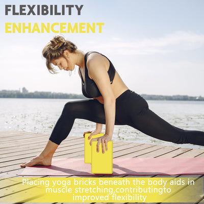 9"x6"x3" Yoga Blocks, Soft Non-Slip Surface Premium Foam Blocks, Supportive, Lightweight, Odor Resistant, Yoga Accessories for Pilates Meditation General Fitness Stretching Toning