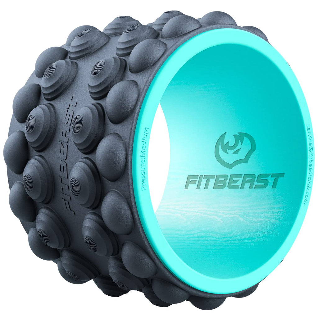 FitBeast Back Roller, Back Wheel Foam Roller - Targeted Muscle Roller for Deep Tissue Massage, Back Stretcher