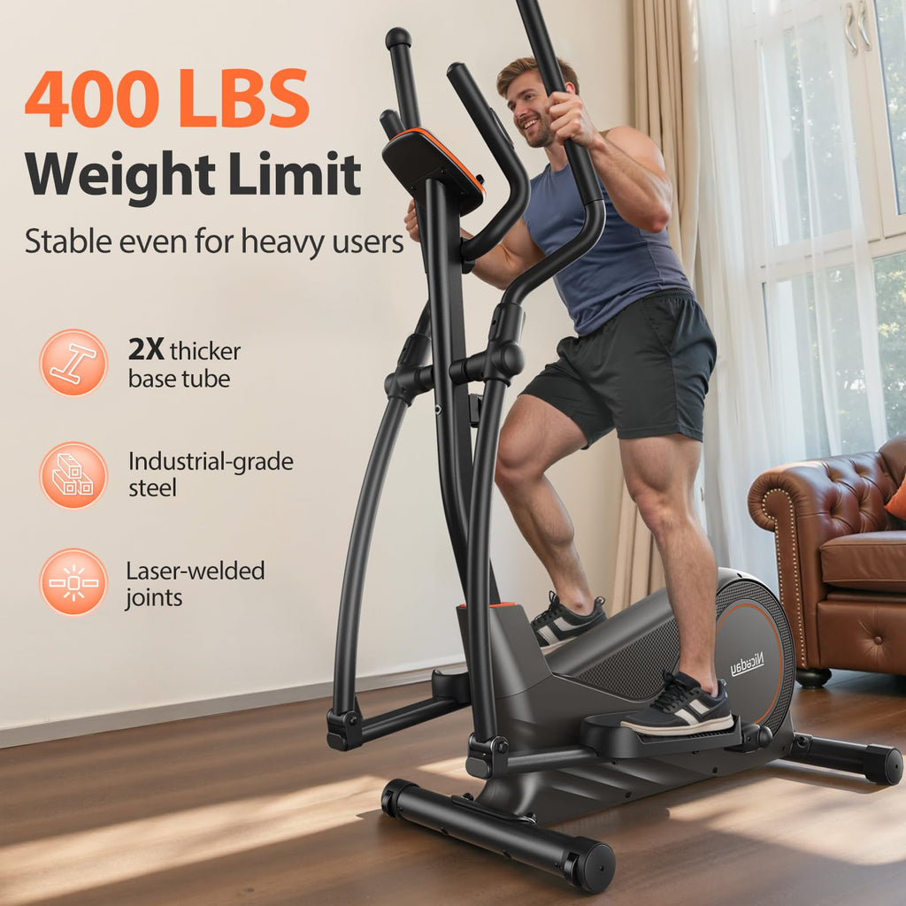 Niceday Elliptical Machine, Elliptical Exercise Machine for Home with Hyper-Quiet Magnetic Driving System, Elliptical Trainer with 15.5IN & 20IN Stride, 16 Resistance Levels, 500LBS Loading Capacity