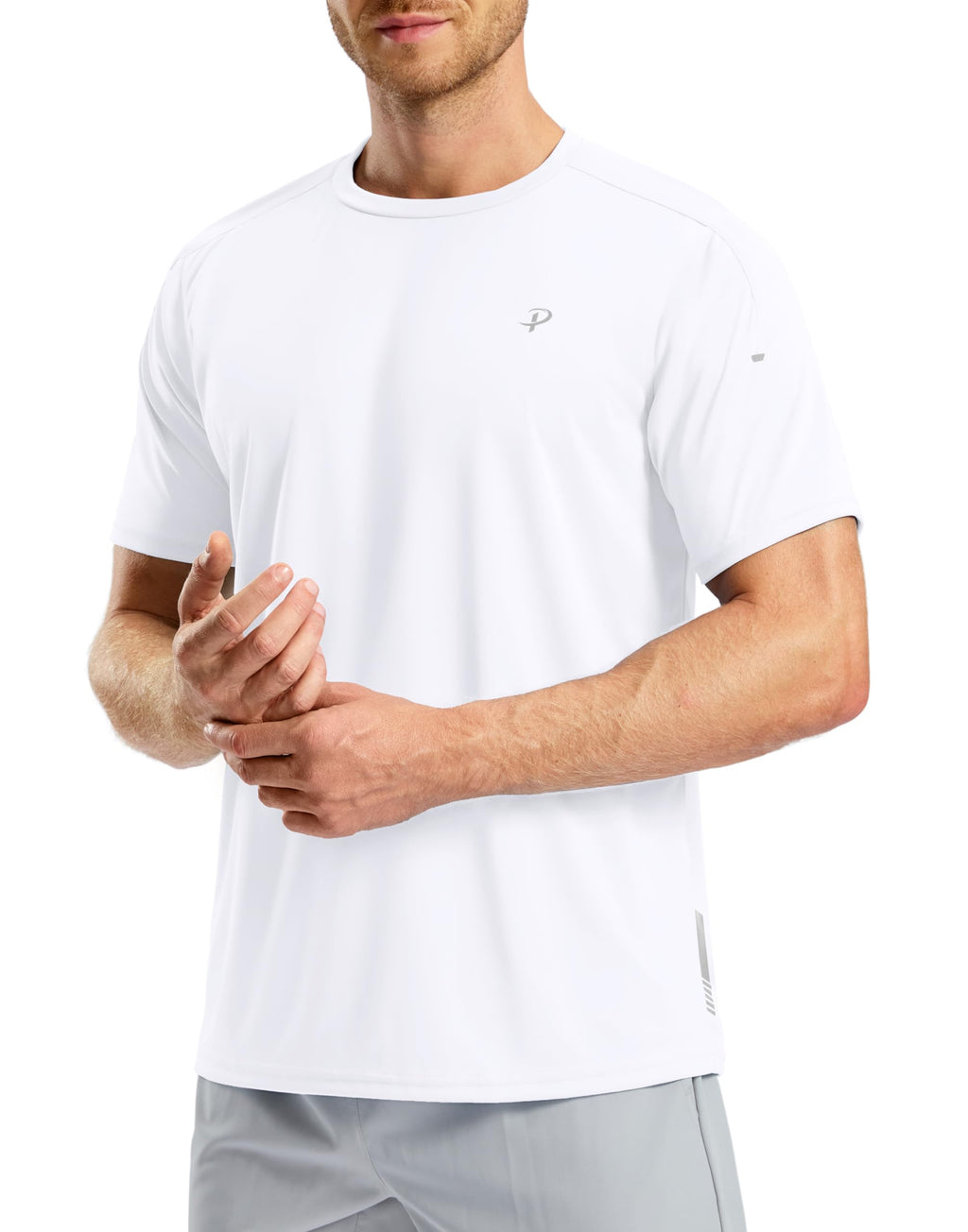 Pudolla Men's Workout Running T-Shirts Lightweight Quick Dry Athletic Gym Shirts for Men Short Sleeve Sport Tee Tops