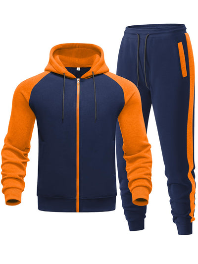 Men's Tracksuit 2 Pieces Set Zip Up Hoodie Sweatsuits Athletic Jogging Suit Set Casual Outfit with Pockets