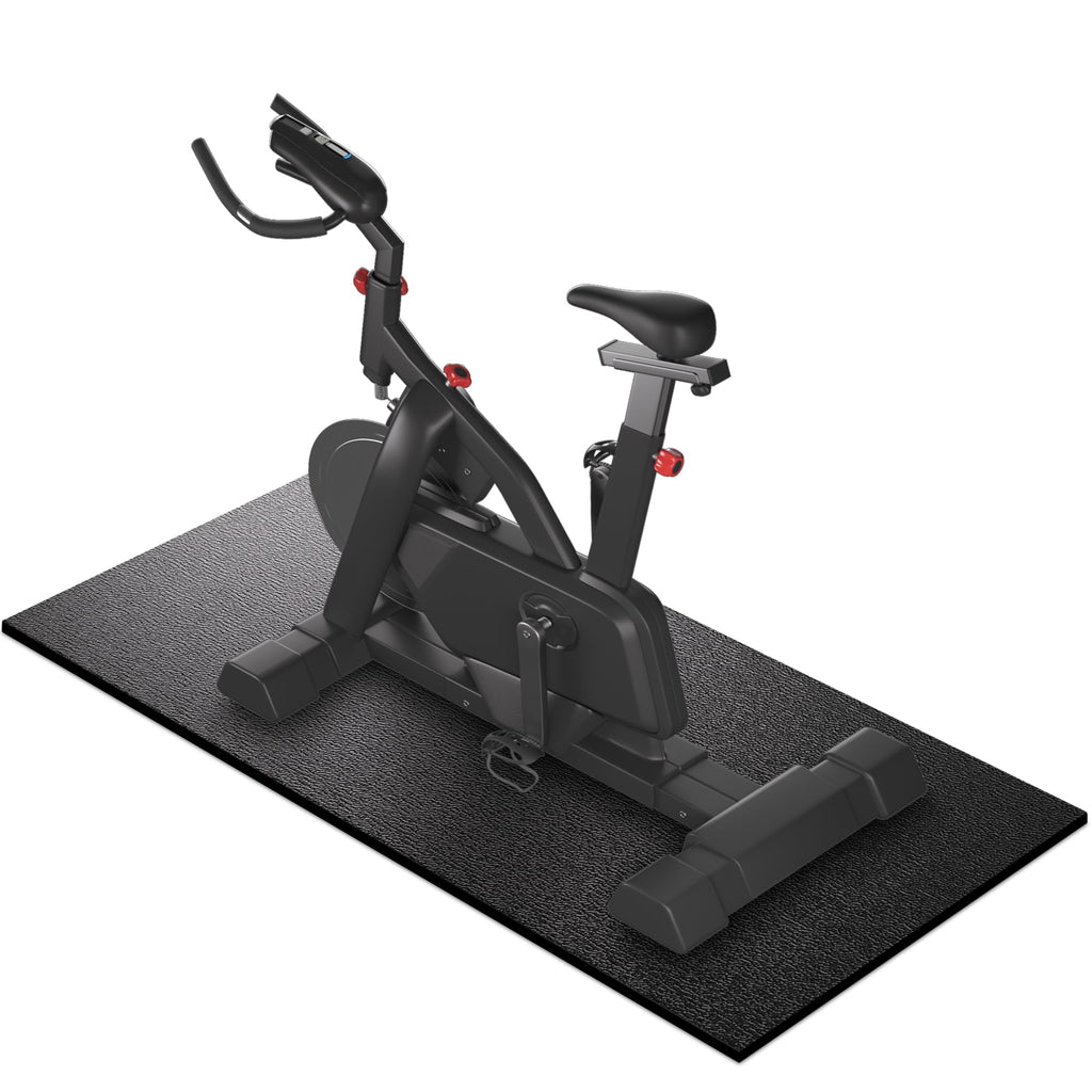 Treadmill Mat, 7'x3'/6'x3'/6'x2.5'/5.6'x2'/4'x2', 6mm Thick Exercise Equipment Gym Mat for Hardwood FloorCarpet, Compatible with Peloton Bike, Indoor Spin Bike, Elliptical