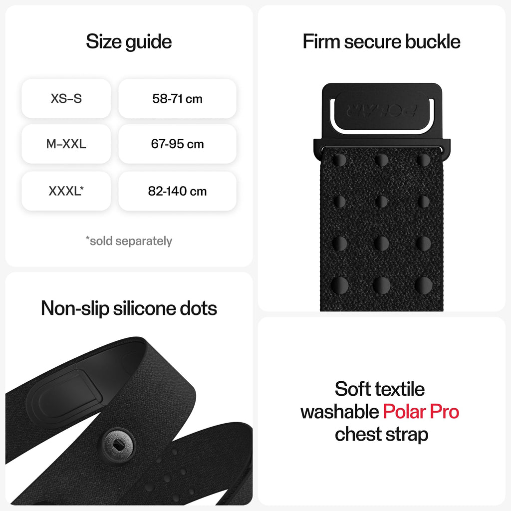 Polar H10 Heart Rate Monitor Chest Strap - ANT + Bluetooth, Waterproof HR Sensor for Men and Women