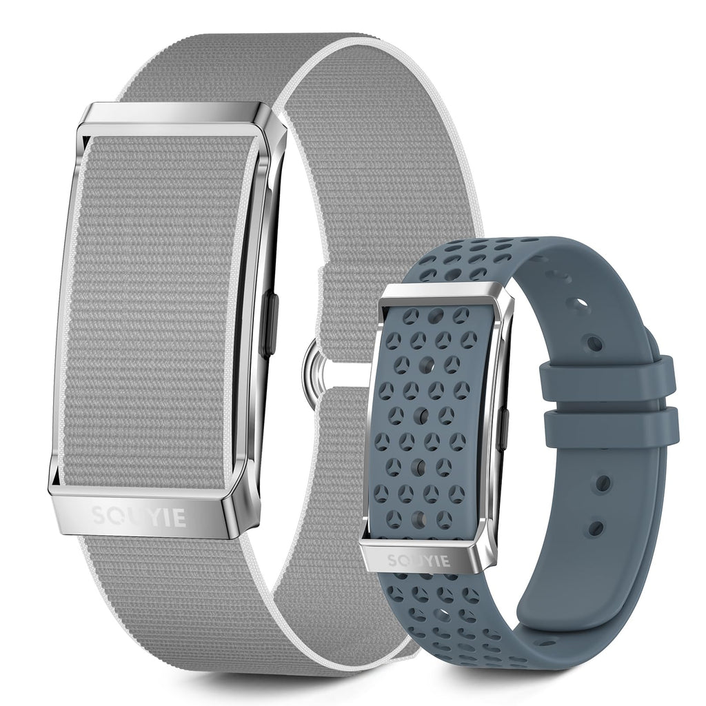 Smart Bracelet for Men Women, Health Activity Fitness Trackers, 24/7 Continuous Heart Rate/Blood Pressure/HRV/Stress Monitor, 24H Sleep Tracker, 170+ Sports Modes Smart Wristband with Free APP 2 Bands