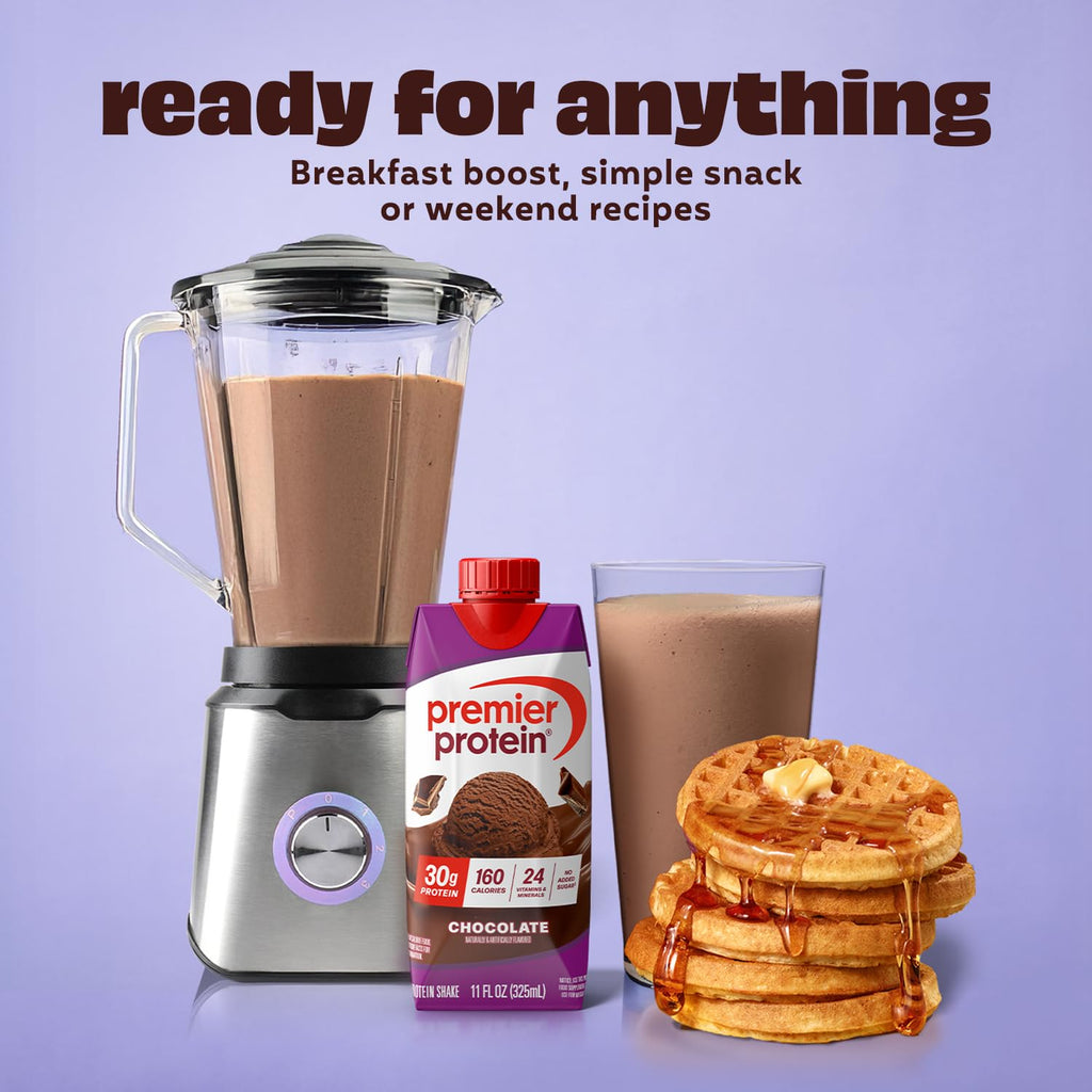 Premier Protein Shake, Vanilla, 30g Protein, 1g Sugar, 24 Vitamins & Minerals to Support Immune Health, 11 fl oz, Pack of 12 (Packaging May Vary)