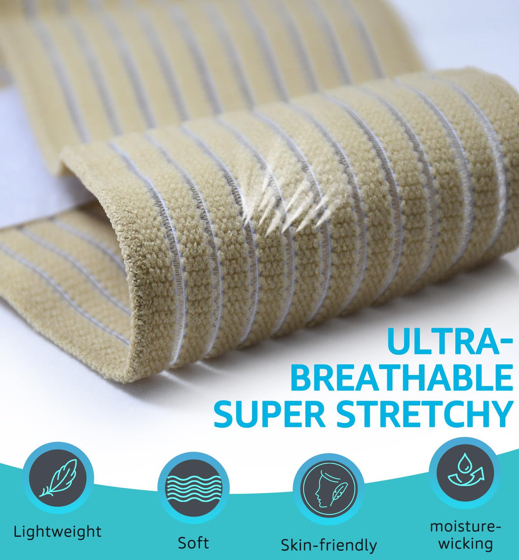 Compression Wrist Bands (2 PCS), High-Elastic Straps Wrist Wraps Wrist Brace for Sports Weightlifting Tennis Basketball Tendonitis Carpal Tunnel Arthritis - Breathable Fabric (Black)