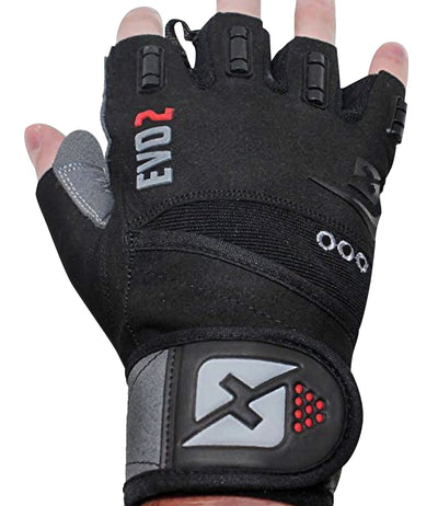 skott Evo 2 Weightlifting Gloves with Integrated Wrist Wrap Support-Double Stitching for Extra Durability-Get Ripped with The Best Body Building Fitness and Exercise Accessories