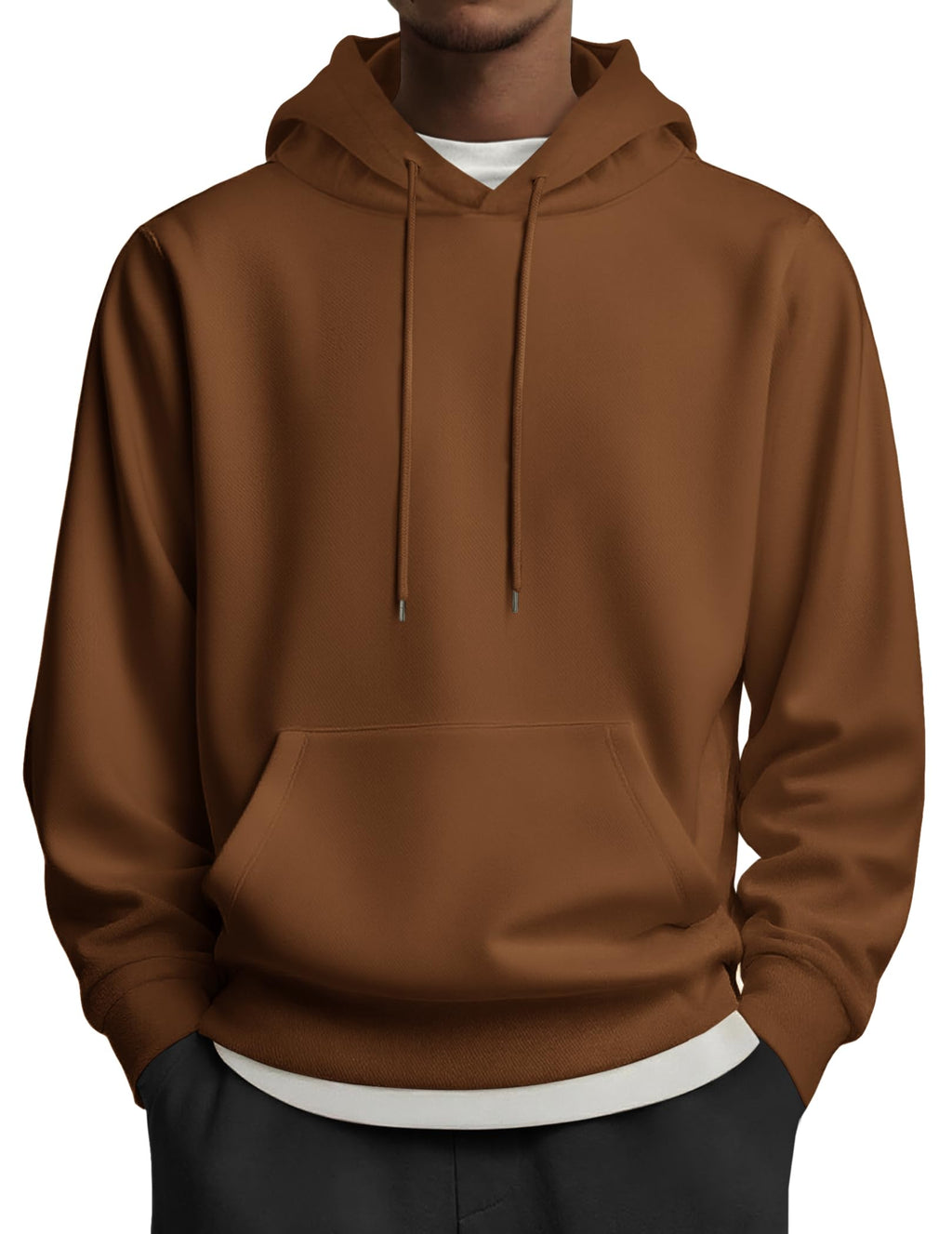 COOFANDY Mens Hoodies Pullover Long Sleeve Casual Fashion Sweatshirts Drawstring Gym Hooded Shirt with Kanga Pocket