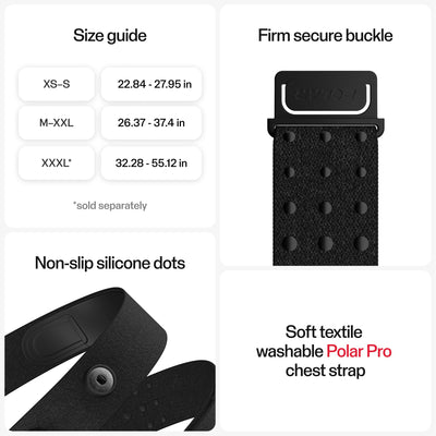 Polar H10 Heart Rate Monitor Chest Strap - ANT + Bluetooth, Waterproof HR Sensor for Men and Women