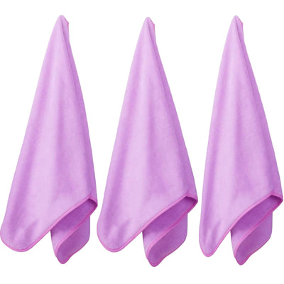 Microfiber Gym Towels Bigger Size Super Soft for Exercise Fitness, Sports, Workout, 380-GSM 15-Inch x 31-Inch Quick-Drying Towels (3 Pack, Grey+Blue+Purple)