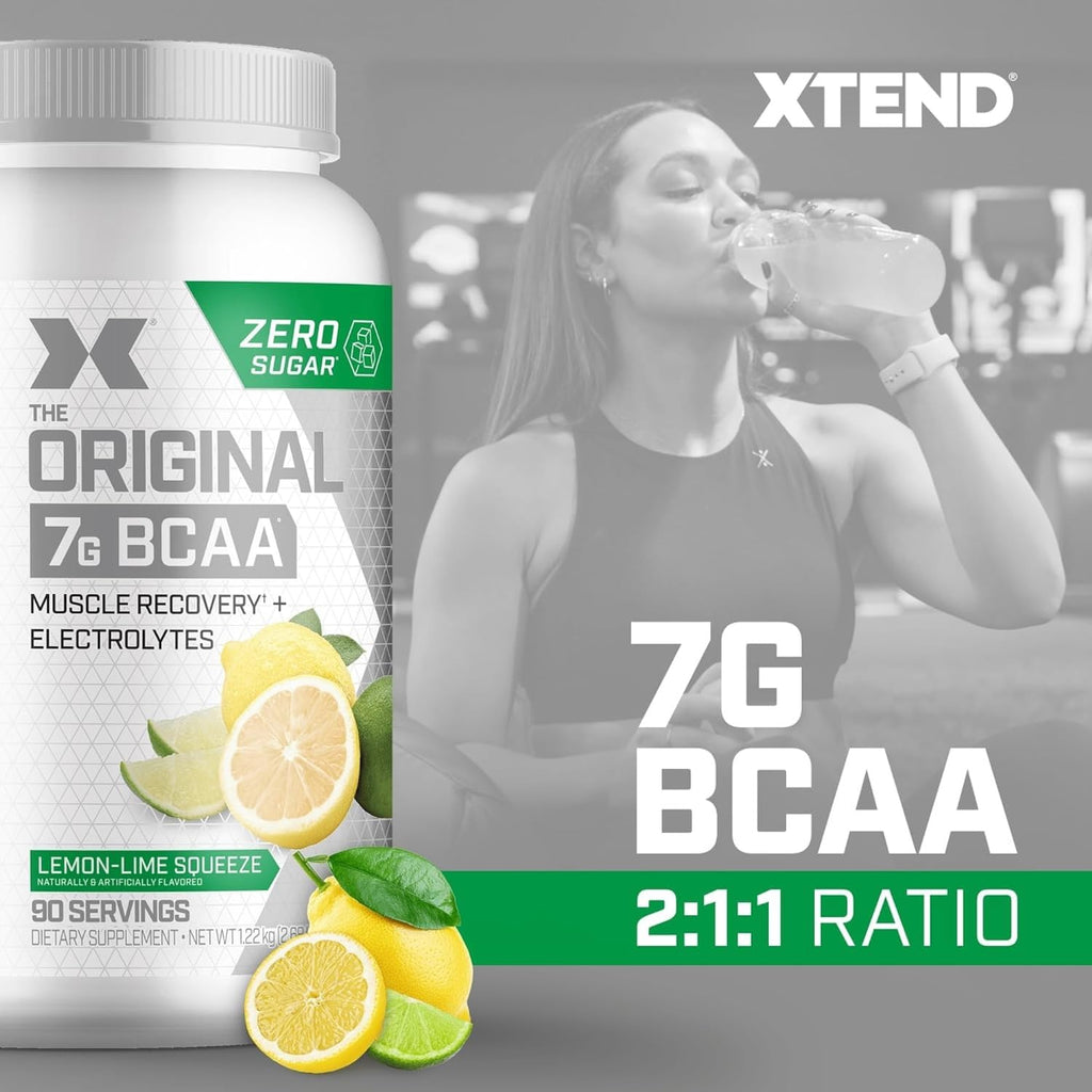 Xtend Original BCAA Powder 7g BCAA and 2.5g L-Glutamine, Sugar Free Post Workout Muscle Recovery Drink with Amino Acids for Men & Women, 30 Servings