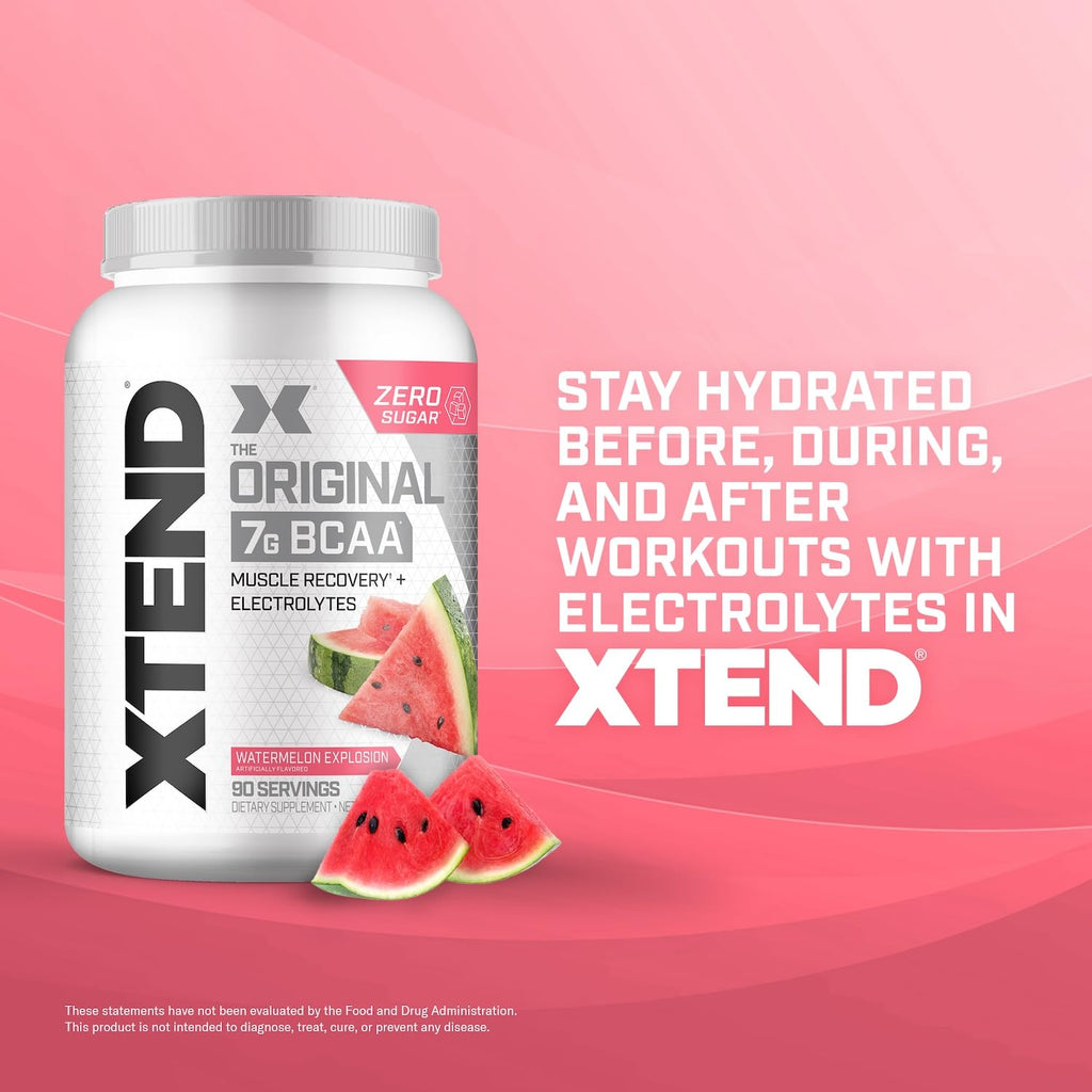Xtend Original BCAA Powder 7g BCAA and 2.5g L-Glutamine, Sugar Free Post Workout Muscle Recovery Drink with Amino Acids for Men & Women, 30 Servings