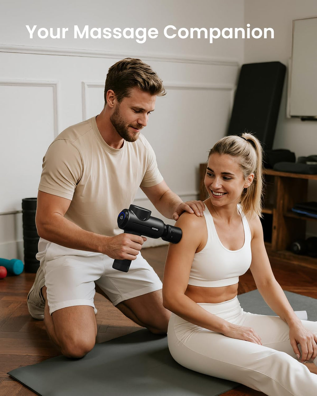 RENPHO Massage Gun Deep Tissue, Christmas Birthday Gifts for Women Men, Portable Percussion Massager for Back and Neck, Handheld Device with Carry Case, Active