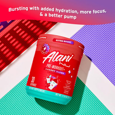 Alani Nu Pre Workout+ Powder Frozen Lemonade, Extra Boost, Sugar Free, 300mg Caffeine, L-Theanine, Beta-Alanine, Citrulline, 30 Servings