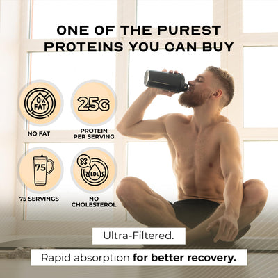 Muscle Feast Grass-Fed Whey Protein Isolate, All Natural Hormone Free Pasture Raised, Whey Isolate Protein Powder for Men and Women, Clean, Non-GMO & Gluten-Free, Isolate Protein - Unflavored, 5lb