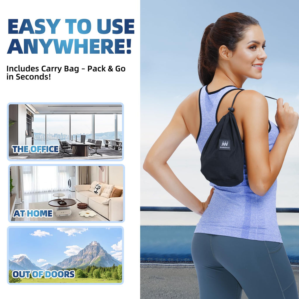 Foot and Calf Stretcher-Stretching Strap For Plantar Fasciitis, Heel Spurs, Foot Drop, Achilles Tendonitis & Hamstring. Yoga Foot & Leg Stretch Strap. (Black)