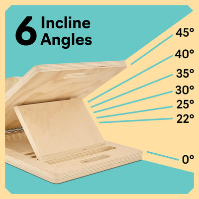 Slant Board with 6 Incline Angles - Transforms Into a Balance Board - Premium Calf Stretcher and Wobble Board for Effective Calf Stretching and Squats