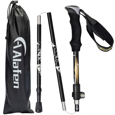 Aluminum Collapsible Ultralight Travel Trekking Hiking Pole for Men and Women (Fits 5'3" - 6'2")