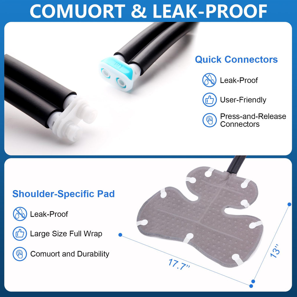 Cold Therapy Machine with Programmable Timer, Portable Ice Machine for Knee After Surgery, Knee Replacement Recovery System for Pain Relief with Compression Pad