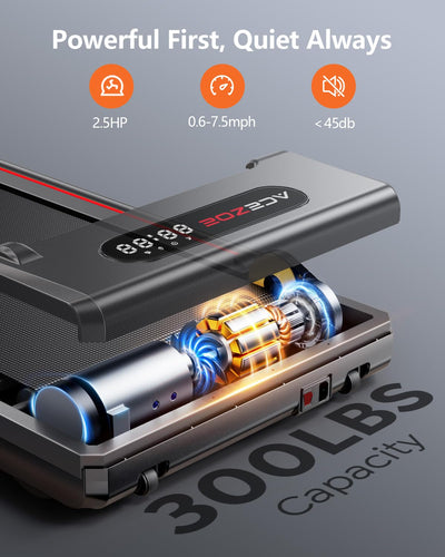 3 in 1 Under Desk Treadmill with Incline, Walking Pad with Removable Desk Workstation, Adjustable Height for Different Need, 300lbs Capacity, Foldable Compact for Home Small Office