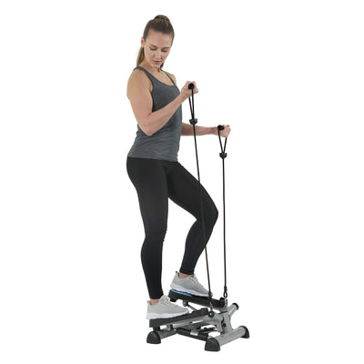 Efitment Mini Stepper Steppers for Exercise at Home Stair Step Cardio Thigh Master Workout Equipment Fitness Pedal Exerciser Non-Slip Pedals with Resistance Bands LCD Digital Monitor Climber