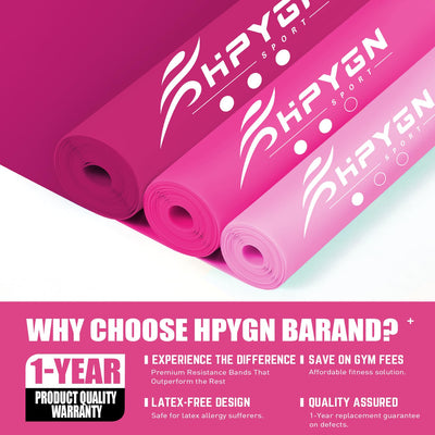 Resistance Bands, Exercise Bands, Physical Therapy Bands for Strength Training, Yoga, Pilates, Stretch Elastic Band with Different Strengths, Workout Bands for Home Gym