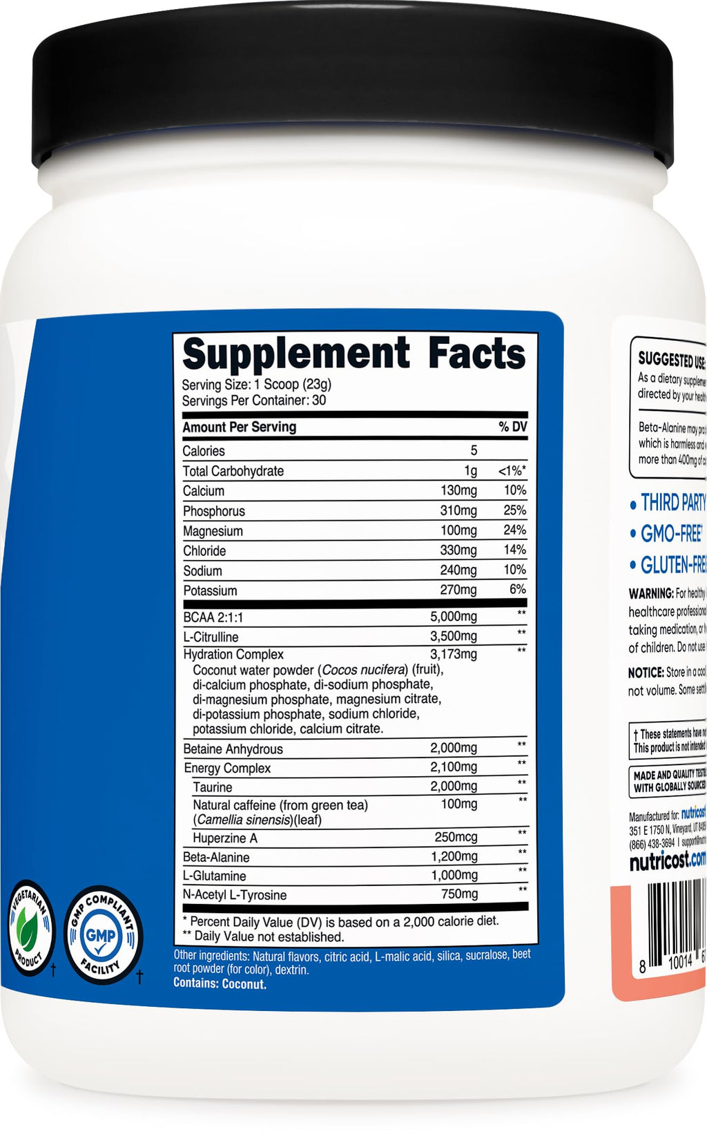 Nutricost Intra-Workout Powder, 30 Servings (Pink Lemonade) - Non-GMO, Gluten Free, Intraworkout Supplement