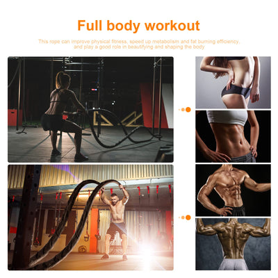 Battle Ropes for Home Gym Exercise: 1 Inch Diameter 9.2 FT Length Workout Rope Exercise Rope Training Ropes with Protective Sleeve for Kids Men Women Exercise Fitness & Strength Training