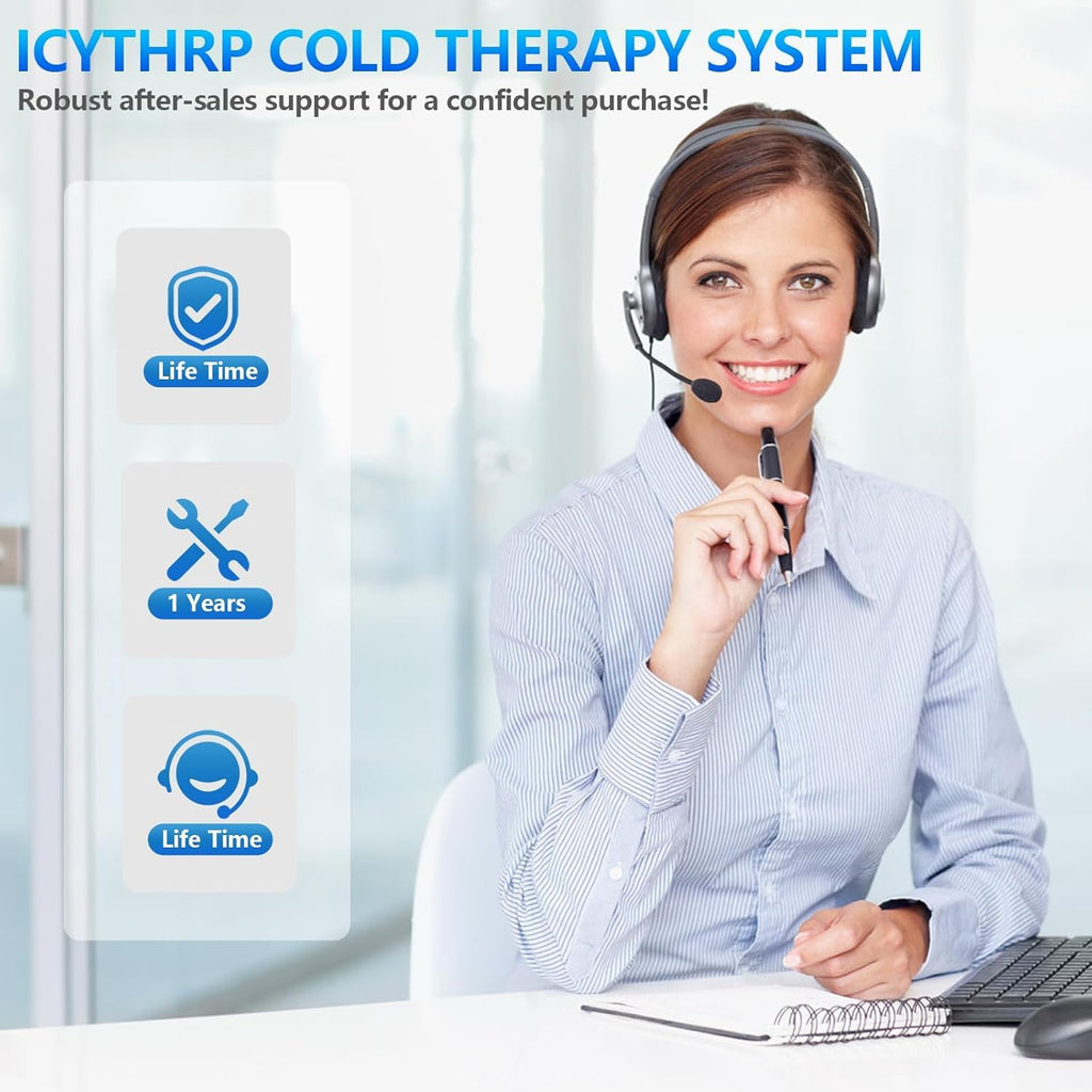 Cold Therapy Machine with Programmable Timer, Portable Ice Machine for Knee After Surgery, Knee Replacement Recovery System for Pain Relief with Compression Pad