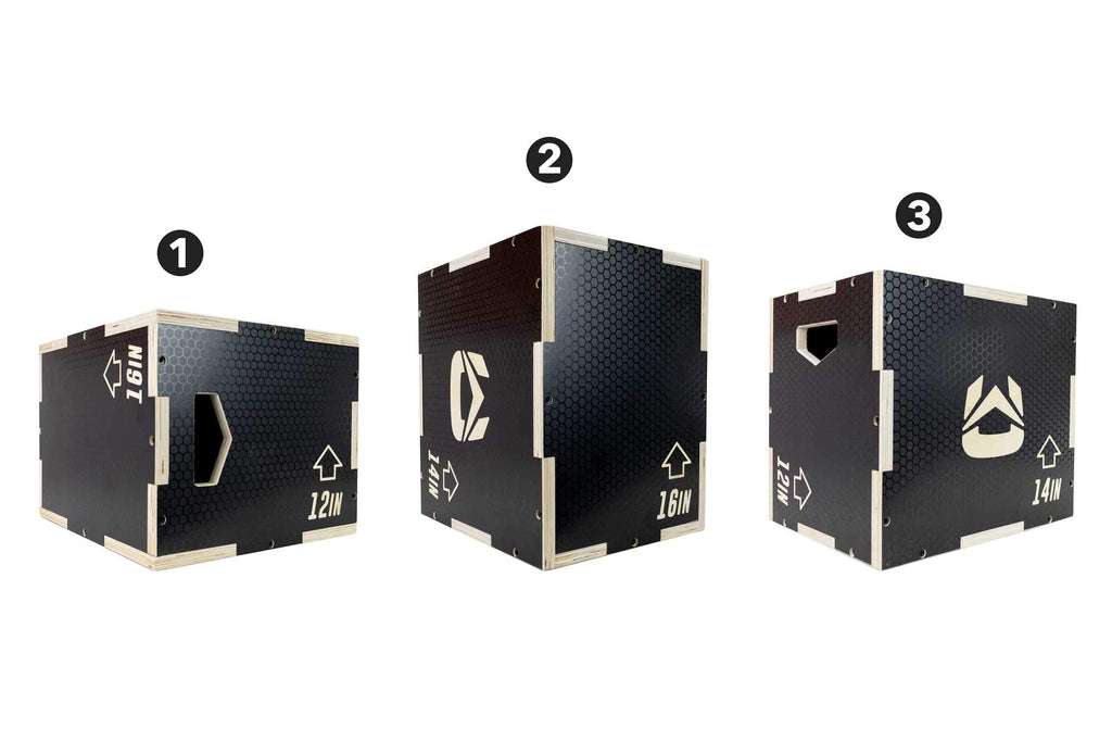 Ultra Fitness Gear Wooden Plyo Box, 31 Plyometric Jump Training Squat, Step Up, Jumps & More Workout Size S, M, L, XL