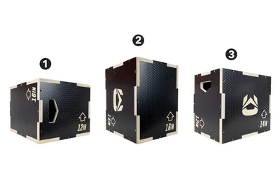 Ultra Fitness Gear Wooden Plyo Box, 31 Plyometric Jump Training Squat, Step Up, Jumps & More Workout Size S, M, L, XL