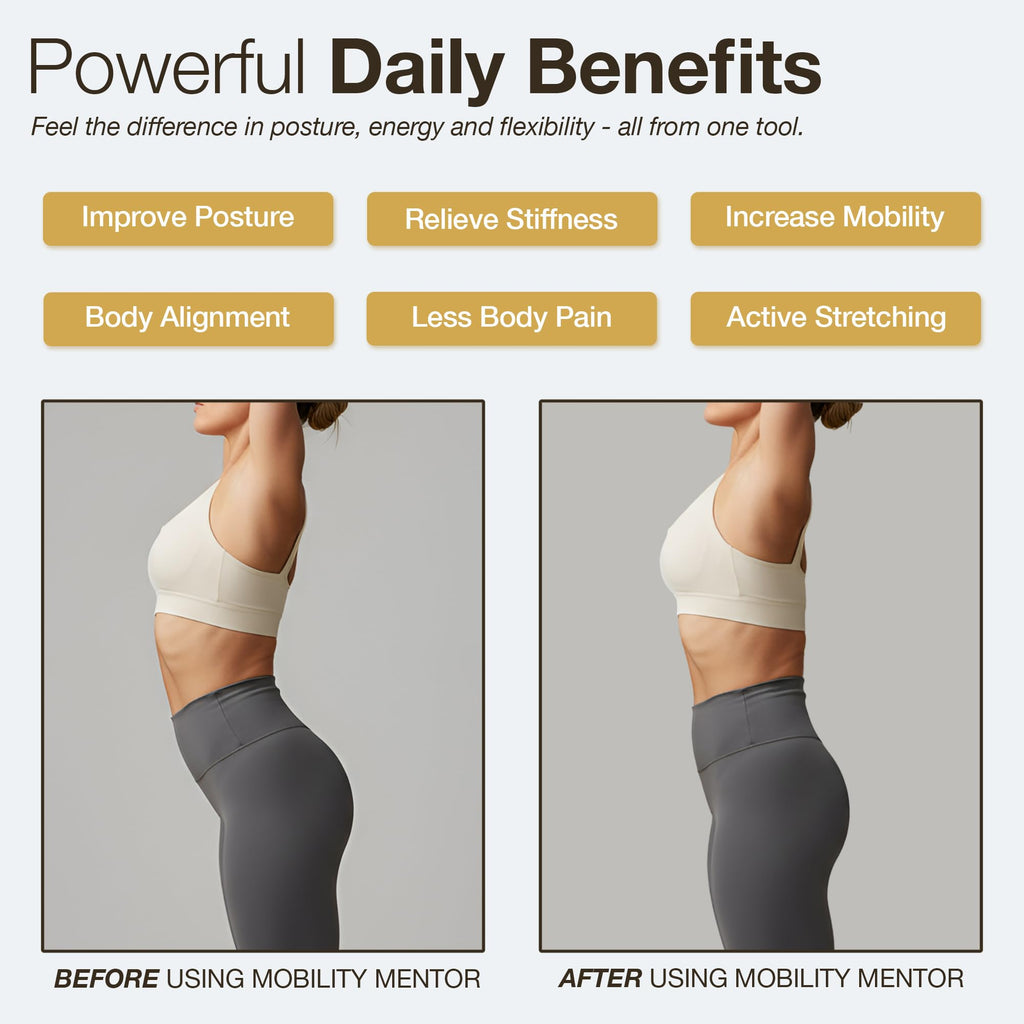 5ft Yoga Stick Made from Natural Bamboo - Stretching Stick for Mobility, Balance, Pilates & Physical Therapy - Exercise Stick with Non-Slip Ends - Includes 20+ Video Tutorials