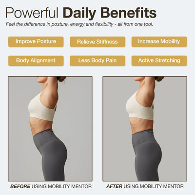 5ft Yoga Stick Made from Natural Bamboo - Stretching Stick for Mobility, Balance, Pilates & Physical Therapy - Exercise Stick with Non-Slip Ends - Includes 20+ Video Tutorials