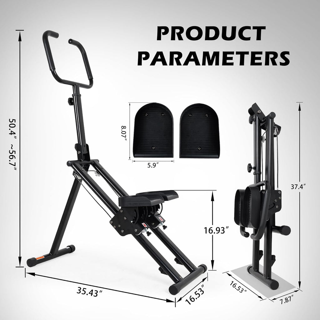 Leikefitness Stair Stepper for Home Gym,Vertical Climber Machine for Full-Body Workout,Foldable Cardio Stepper with Adjustable Handle and Treads for Women & Men