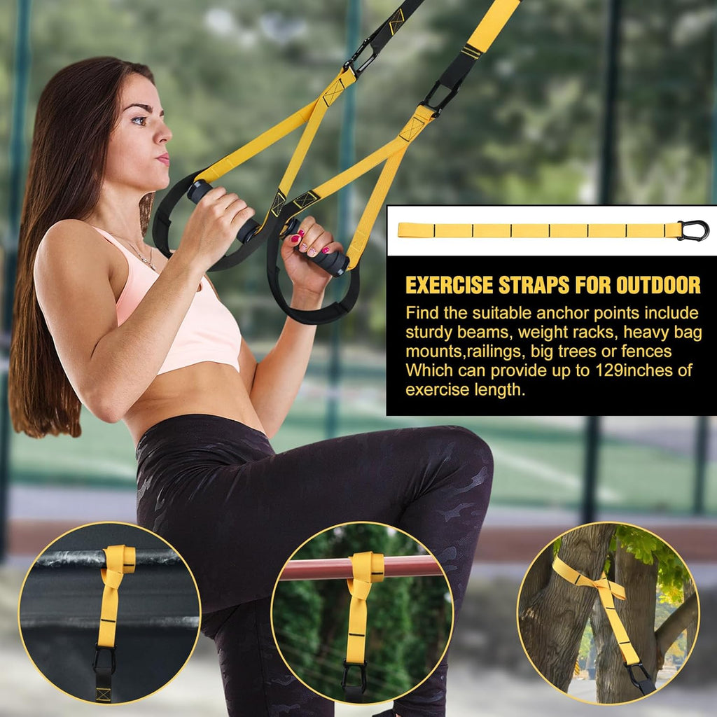 Home Resistance Training Kit | Bodyweight Resistance Bands with Handles, Door Anchor, Heavy Duty Exercise Bands | All-in-One Gym Workout Equipment for Home Fitness