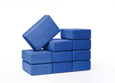 Hello Fit 3" Yoga Block, 10 Pack Bulk EVA Foam Yoga Blocks, Firm and Supportive Yoga Brick, Balance Foam for Stretching, Pilates, and Workout, 3" x 6" x 9"