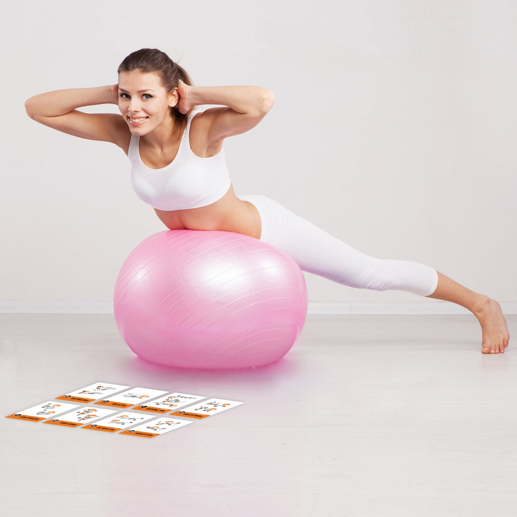 NewMe Fitness Stretching Workout Cards, Instructional Fitness Deck for Women & Men, Beginner Fitness Guide to Training Exercises at Home or Gym