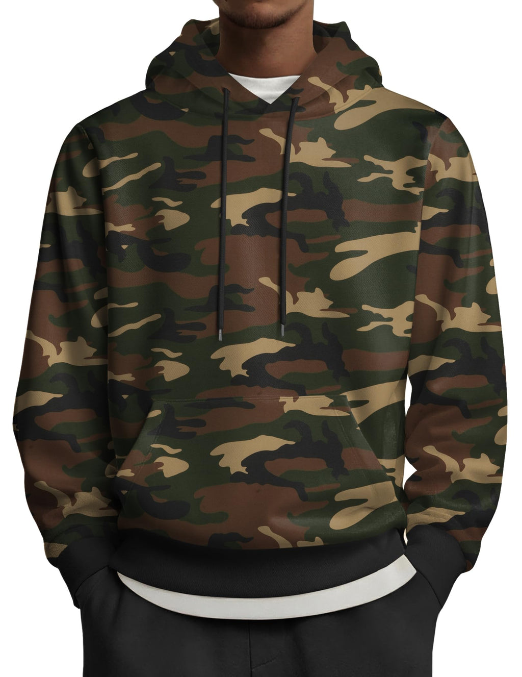 COOFANDY Mens Hoodies Pullover Long Sleeve Casual Fashion Sweatshirts Drawstring Gym Hooded Shirt with Kanga Pocket